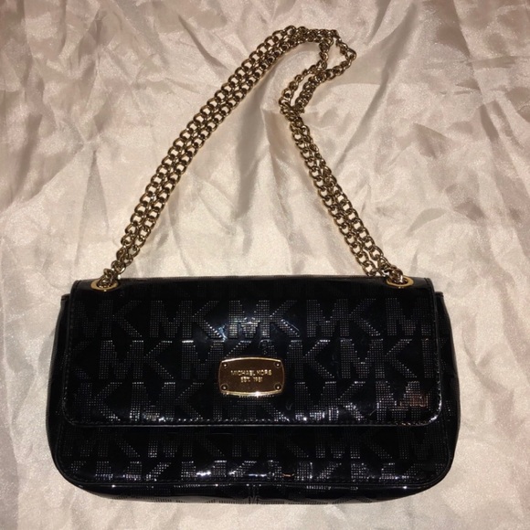 Michael Kors Handbags - Gorgeous Black and Gold Michael Kors Purse